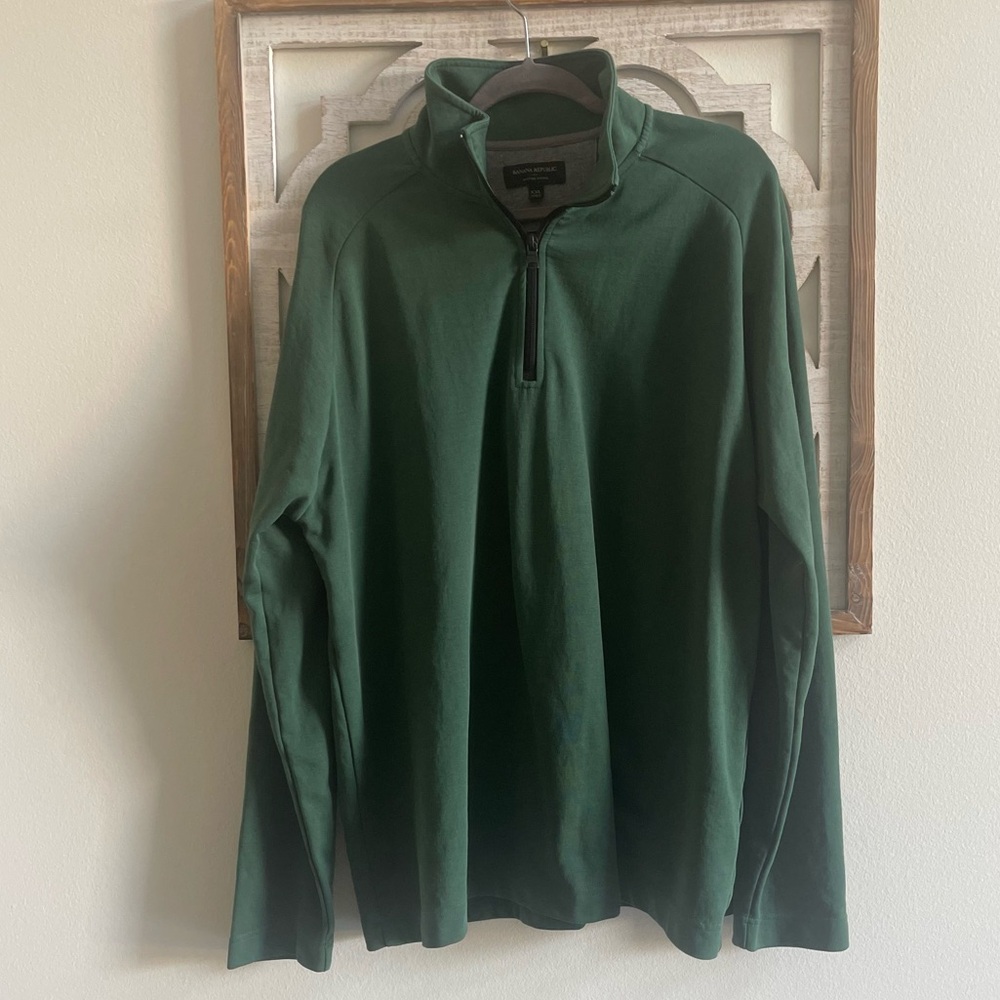 Banana Republic XXL quarter zip green
